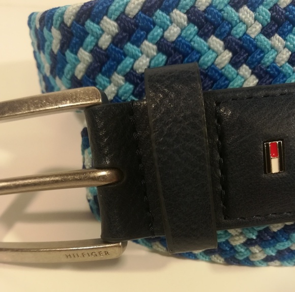Tommy Hilfiger blue webbed 40/100 belt - Picture 2 of 5